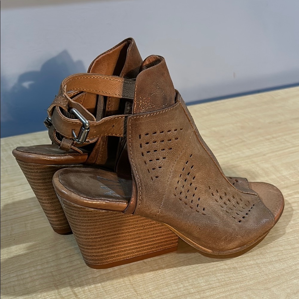 Miz Mooz Brown Wedge Shoes with Chunky Heel